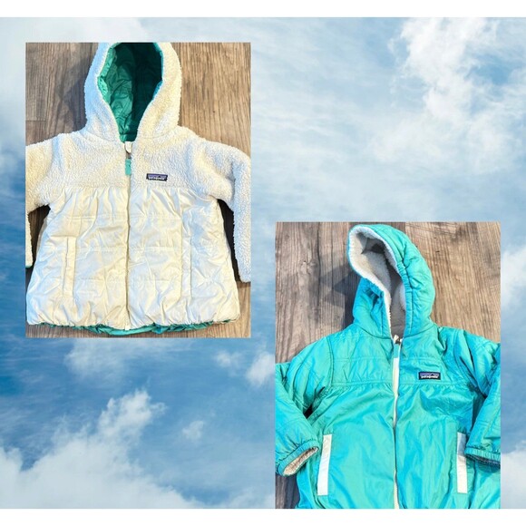 Patagonia Jacket Toddler 4T Reversible Hooded   Puffer Coat - Picture 1 of 9